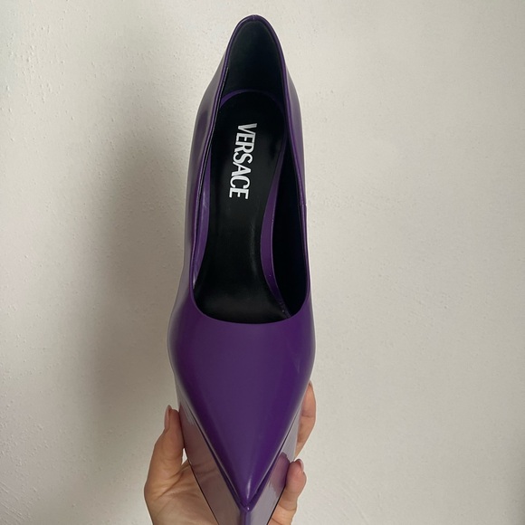 VERSACE Women's Purple Platform Heels - Picture 6 of 12